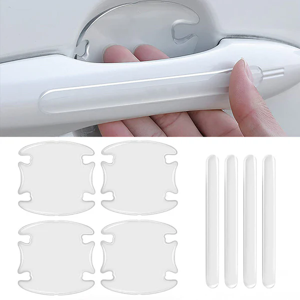 Car Door Bowl Protector Anti-collision Strip Anti-Scratch Sticker Decorative Products 8PCS