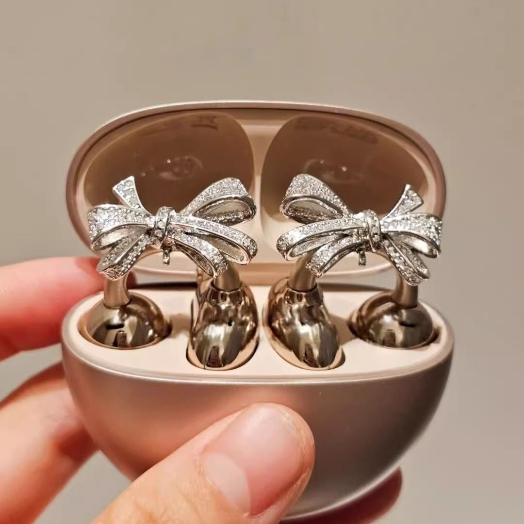 【好精緻的耳機唷~】2025新款滿鑽蝴蝶設計×骨傳導耳夾式無線藍芽耳機（是耳飾也是耳機！超美！）下單贈送耳機收納袋！！